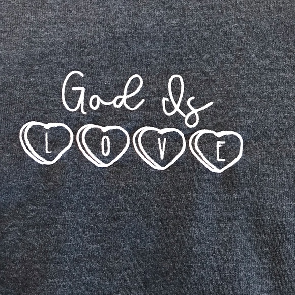 Women’s God is Love Love In Faith Sweatshirt Size Medium - Picture 2 of 6
